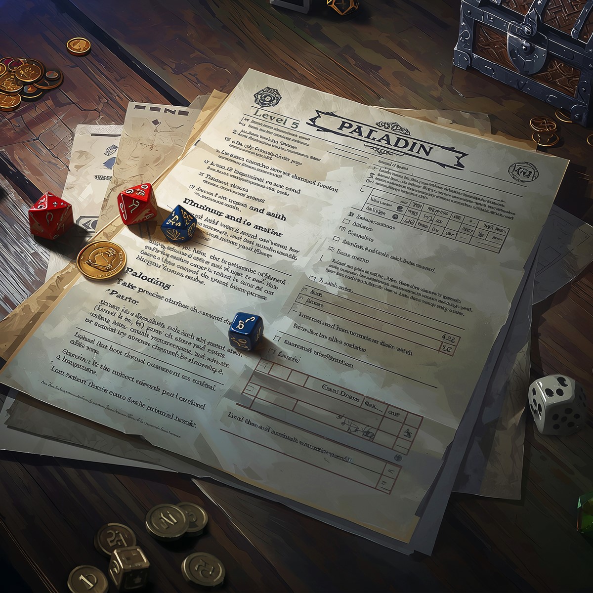 The DungeonsDeep.ai character sheet showing persistent character state across sessions