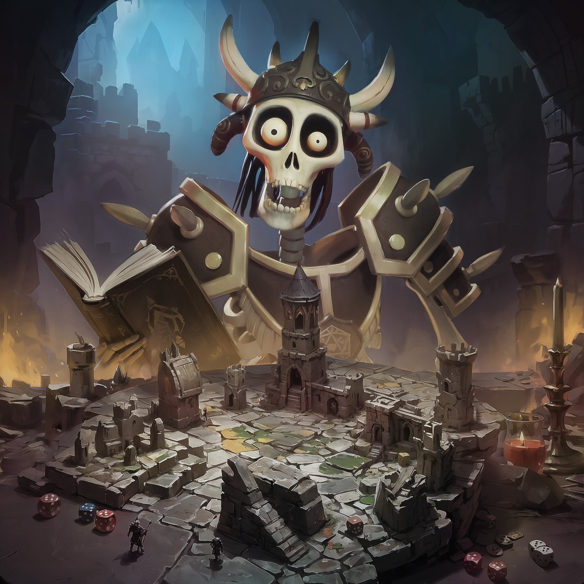 The DungeonsDeep.ai AI Game Master narrating an encounter to a party of adventurers